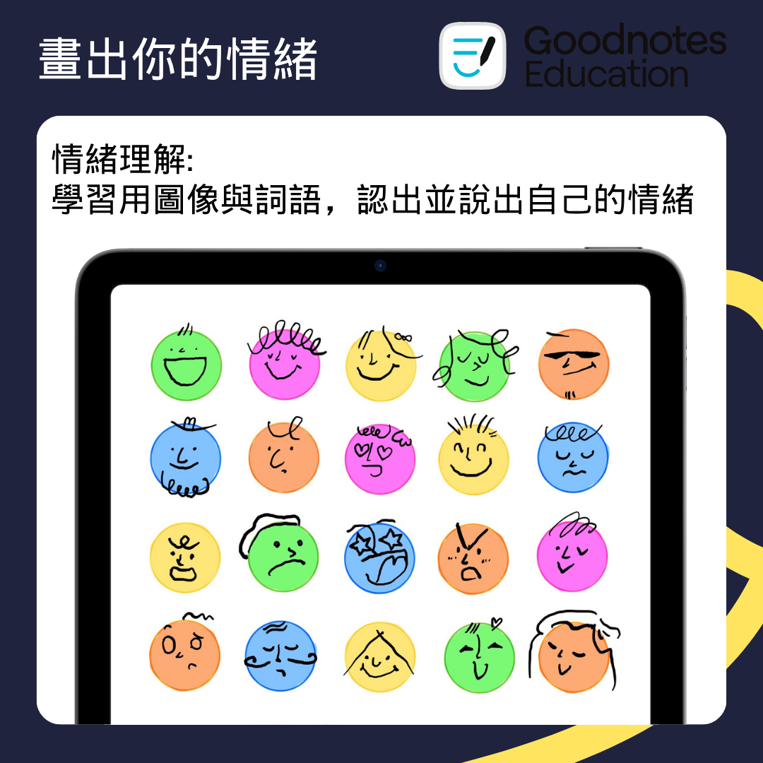 範例：二十張彩色情緒臉
