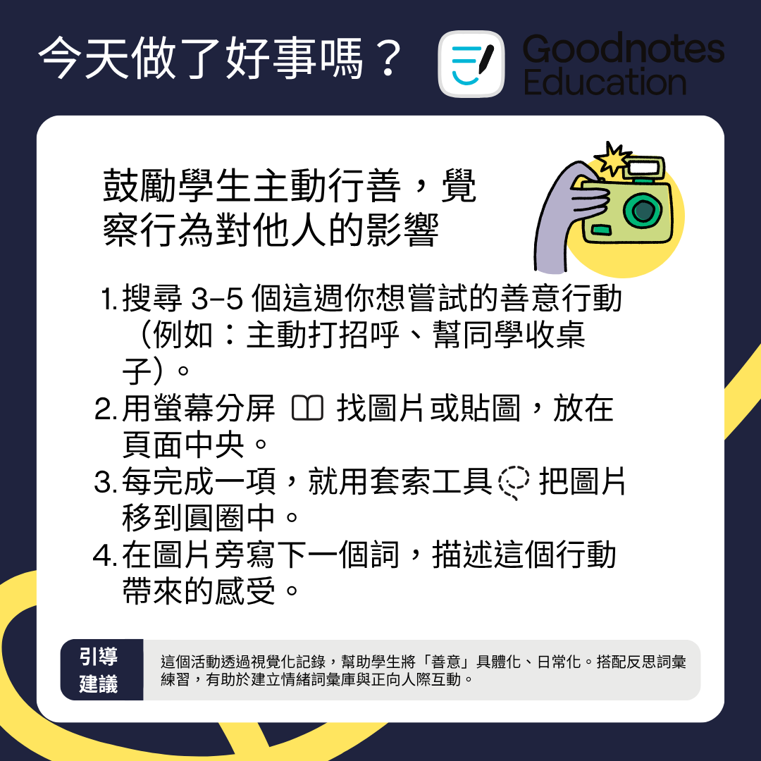 今天做了好事嗎？ 說明卡